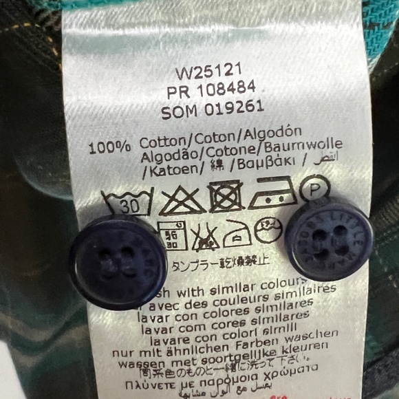 NWT Little Mark Jacobs Plaid Button Down Flannel Shirt Green kids boys size 8 - Picture 8 of 8